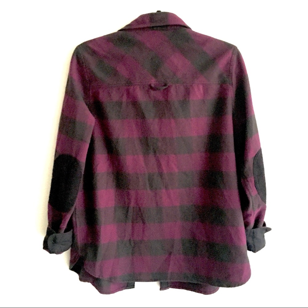 (SOLD) ROOTS Flannel Buffalo Shirt Elbow Patches M - Picture 3 of 5